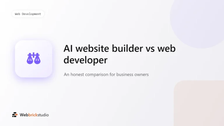 AI website builder vs web developer comparison