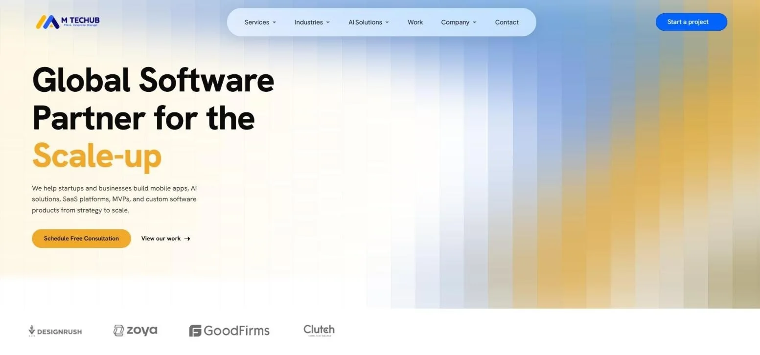 M TECHUB website homepage