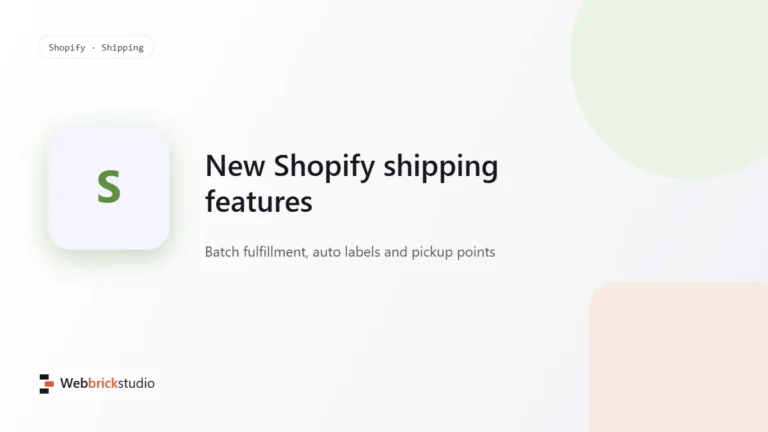 New Shopify shipping and fulfillment features October 2026